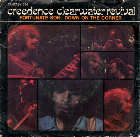Creedence Clearwater Revival : Fortunate Son / Down On The Corner (7", Single, Ind)