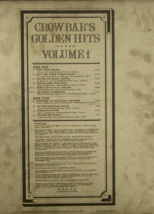 Crowbar (3) : Bad Manors (Crowbar's Golden Hits, Volume 1) (LP, Album, Gat)