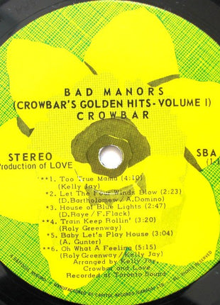 Crowbar (3) : Bad Manors (Crowbar's Golden Hits, Volume 1) (LP, Album, Gat)
