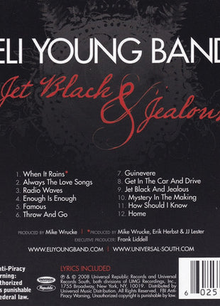 Eli Young Band : Jet Black & Jealous (CD, Album)