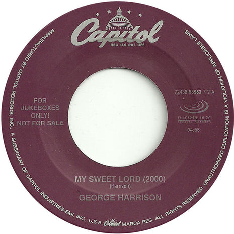 George Harrison : My Sweet Lord (2000) / All Things Must Pass (7", Jukebox, Tra)