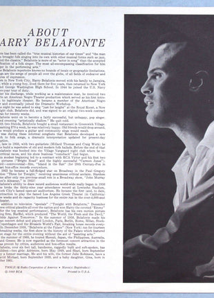 Harry Belafonte : Streets I Have Walked (LP, Album, Mono, Roc)