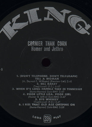 Homer And Jethro : Cornier Than Corn (LP, Comp)