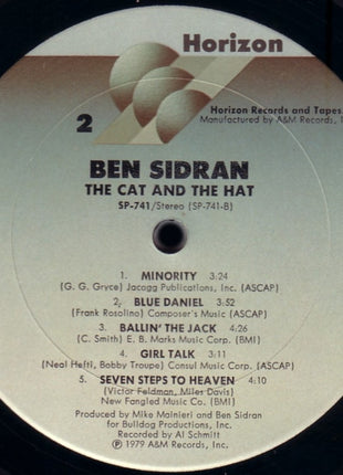 Ben Sidran : The Cat And The Hat (LP, Album)