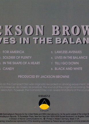 Jackson Browne : Lives In The Balance (CD, Album)
