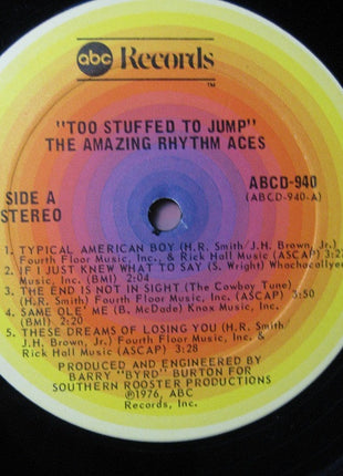 The Amazing Rhythm Aces : Too Stuffed To Jump (LP, Album)