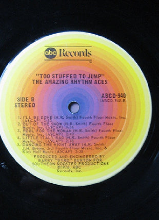 The Amazing Rhythm Aces : Too Stuffed To Jump (LP, Album)
