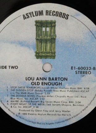 Lou Ann Barton : Old Enough (LP, Album, SP )