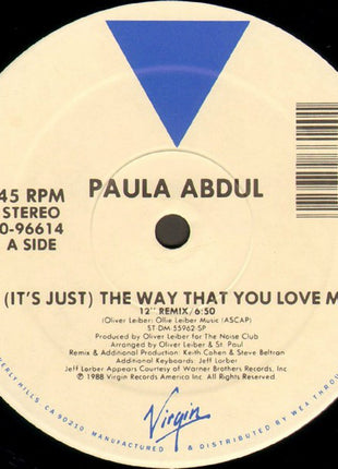 Paula Abdul : (It's Just) The Way That You Love Me (12", Single, Whi)