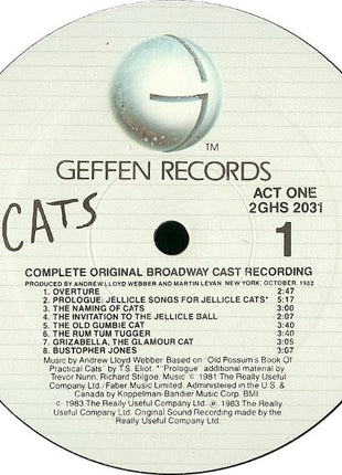 Andrew Lloyd Webber : Cats - Complete Original Broadway Cast Recording (2xLP, Album, Gat)