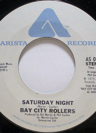 Bay City Rollers : Saturday Night (7", Single, Pit)