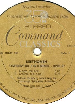 Ludwig Van Beethoven - William Steinberg And Pittsburgh Symphony Orchestra : Symphony No.5 In C Minor Opus 67 (LP)