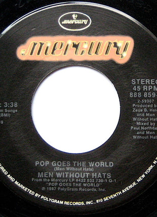 Men Without Hats : Pop Goes The World (7", Single, Spe)