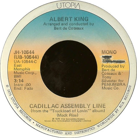 Albert King : Cadillac Assembly Line (7", Mono, Promo)