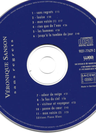 Véronique Sanson : Sans Regrets (CD, Album)