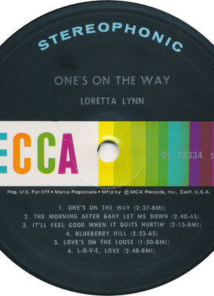 Loretta Lynn : One's On The Way (LP, Album, Pin)
