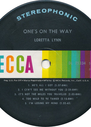 Loretta Lynn : One's On The Way (LP, Album, Pin)
