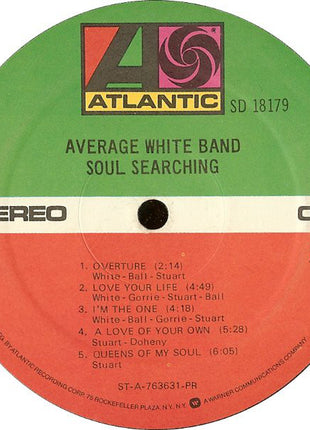 Average White Band : Soul Searching (LP, Album, PR)