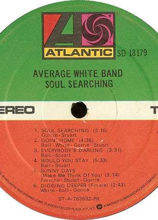 Average White Band : Soul Searching (LP, Album, PR)