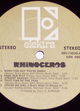 Rhinoceros (2) : Rhinoceros (LP, Album, All)