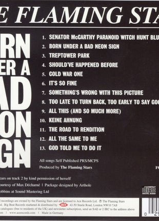 The Flaming Stars : Born Under A Bad Neon Sign (CD, Album)