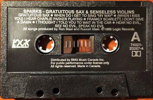 Sparks : Gratuitous Sax & Senseless Violins (Cass, Album, Dol)