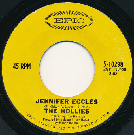 The Hollies : Jennifer Eccles  (7", Single, Pit)