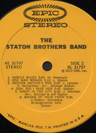 The Staton Brothers : The Staton Brothers Band (LP, Album)
