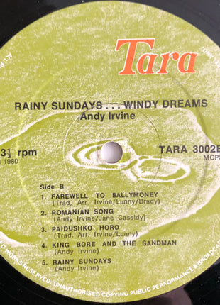 Andy Irvine : Rainy Sundays...Windy Dreams (LP, Album)