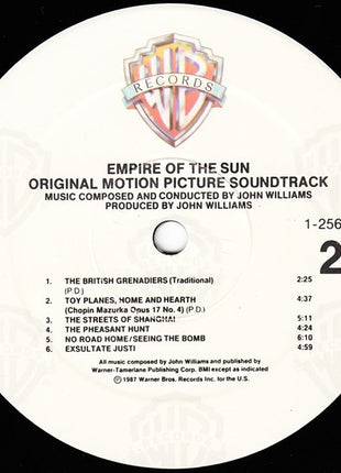 John Williams (4) : Empire Of The Sun (Original Motion Picture Soundtrack) (LP, Album, Spe)