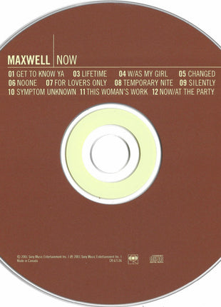 Maxwell : Now (CD, Album)