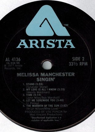 Melissa Manchester : Singin' (LP, Album, Ter)