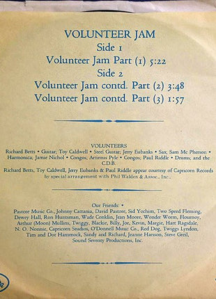 The Charlie Daniels Band : Volunteer Jam (7", EP)