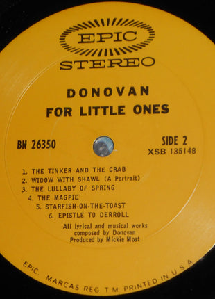 Donovan : For Little Ones (LP, Album, Pit)