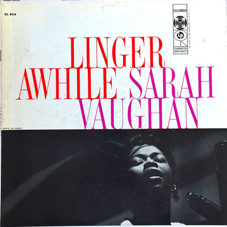 Sarah Vaughan : Linger Awhile (LP, Album, Mono)