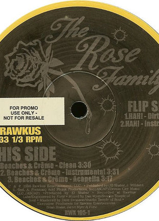 The Rose Family : Beaches & Crème / Hah! (12", Promo)