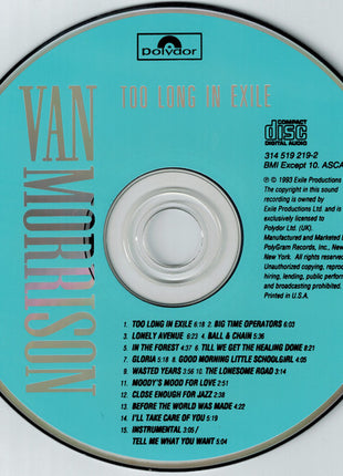 Van Morrison : Too Long In Exile (CD, Album)