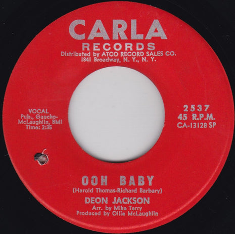 Deon Jackson : Ooh Baby / All On A Sunny Day (7", Single, SP )