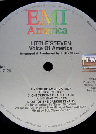Little Steven : Voice Of America (LP, Album, Jac)