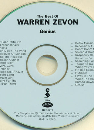Warren Zevon : Genius (The Best Of Warren Zevon) (CD, Comp)