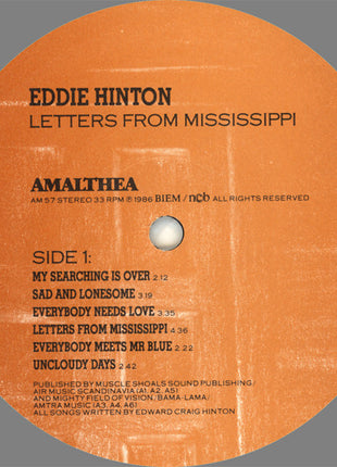 Eddie Hinton : Letters From Mississippi (LP, Album)