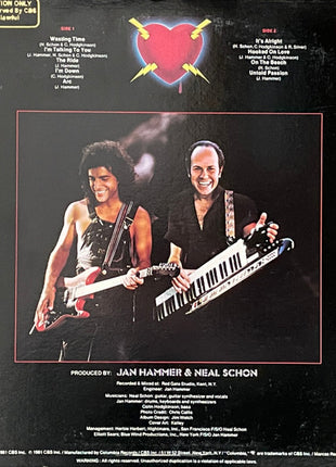 Neal Schon & Jan Hammer* : Untold Passion (LP, Album, Pit)
