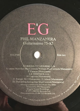 Phil Manzanera : Guitarissimo (LP, Comp)