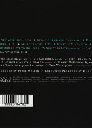 The Peter Malick Group Featuring Norah Jones : New York City (CD, Album)