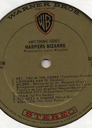 Harpers Bizarre : Anything Goes (LP, Album)