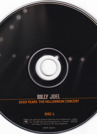 Billy Joel : 2000 Years: The Millennium Concert (2xCD, Album)