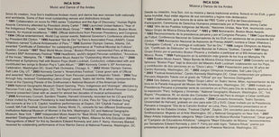 Cesar Villalobos L. : Inca Son: Music & Dance Of The Andes Vol. 12 (Live From Sanders Theatre) (CD, Album)