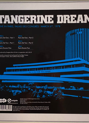 Tangerine Dream : Live In Paris, Palais Des Congrès - March 6th, 1978 (LP, Blu + LP, Red + LP, Ora + Box, RSD)