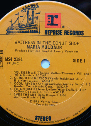 Maria Muldaur : Waitress In The Donut Shop (LP, Album, Quad)