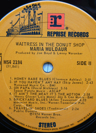 Maria Muldaur : Waitress In The Donut Shop (LP, Album, Quad)